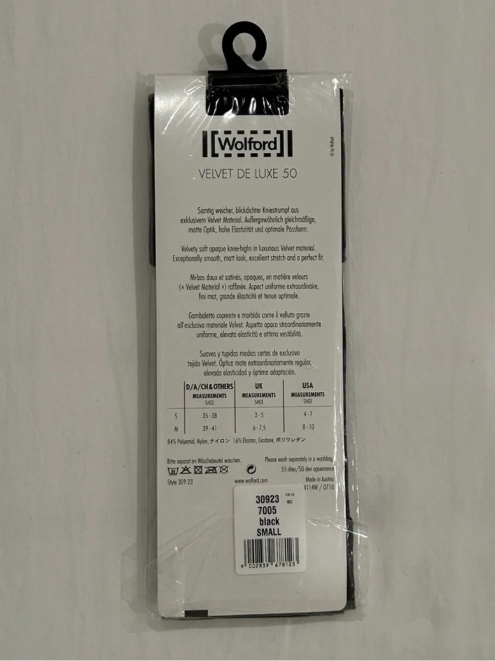 Wolford Velvet De Luxe 50 Black Knee-Highs